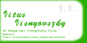 vitus visnyovszky business card